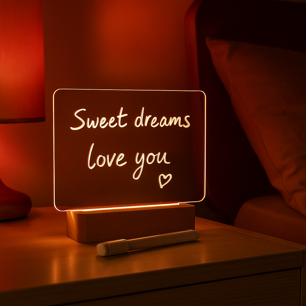 Creative Message Board Light - USB LED Glow Panel with Pen
